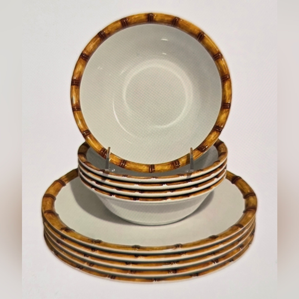 Tommy Bahama Melamine 11" Dinner Plates & Bowl Set 12 Piece